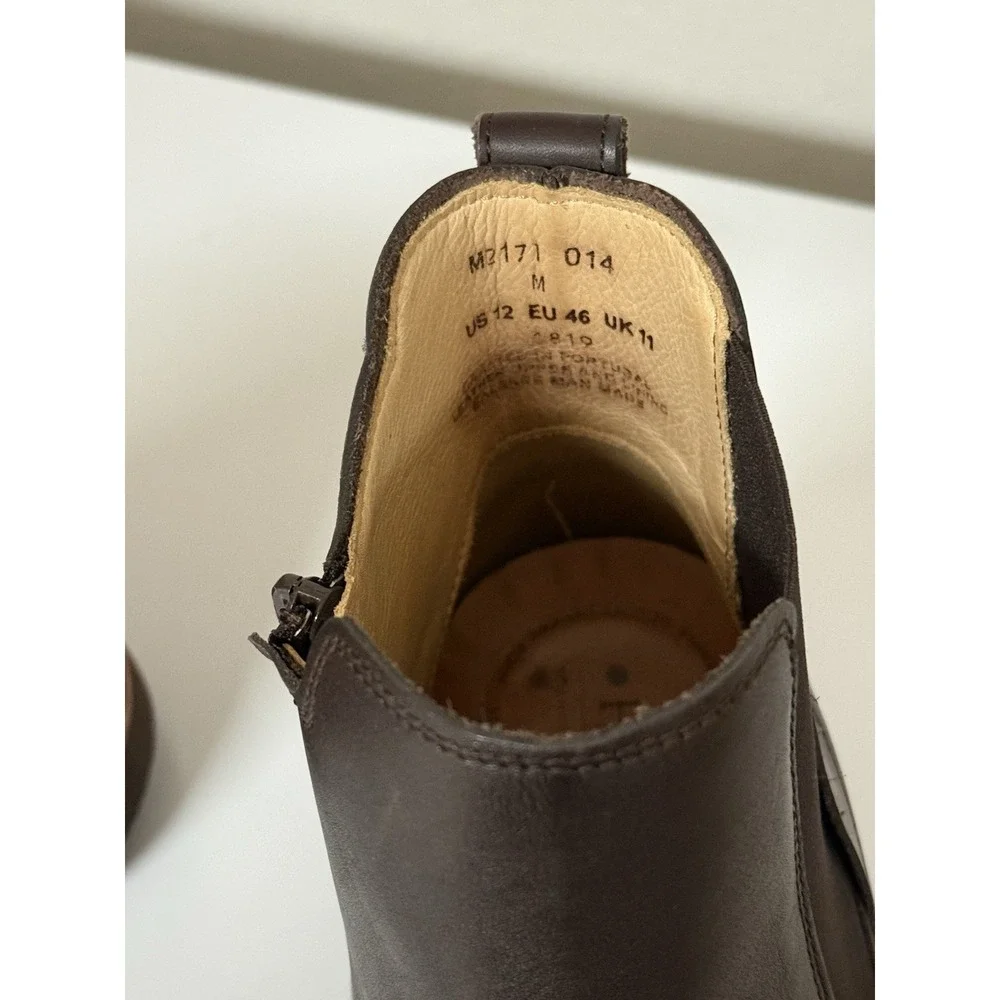 Samuel Hubbard Hubbard Up North Chelsea Boots Men's Size 12 M Brown Leather Zip